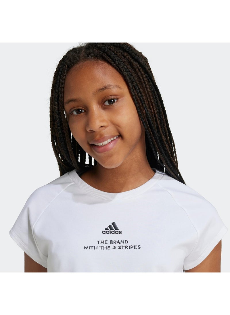 Adidas Jg Jam T White Training T-Shirts 7-8Y - Image 4